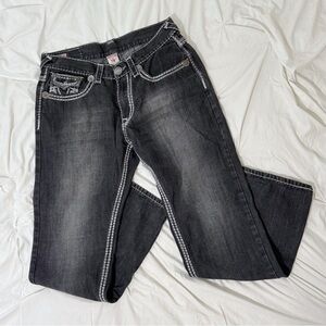 Women's black washed True Religion Jeans